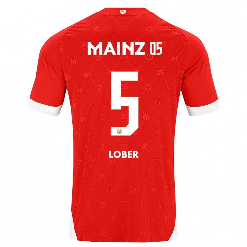 Danxen Homem Camisola Jana Löber #5 Vermelho Branco Principal 2026/27 Camisa