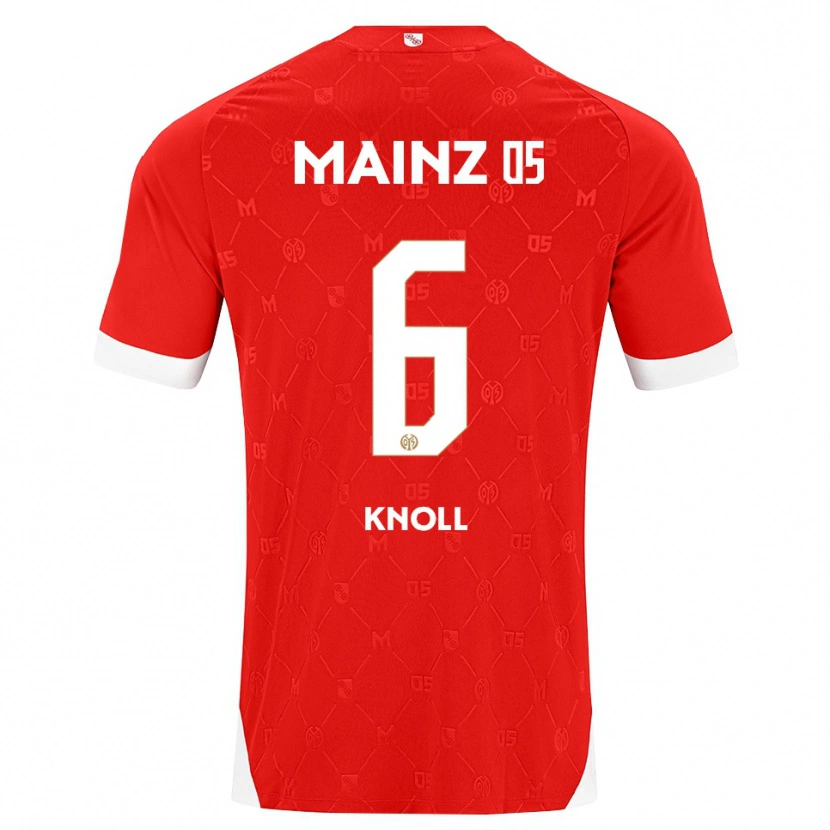 Danxen Homem Camisola Max Knoll #6 Vermelho Branco Principal 2026/27 Camisa