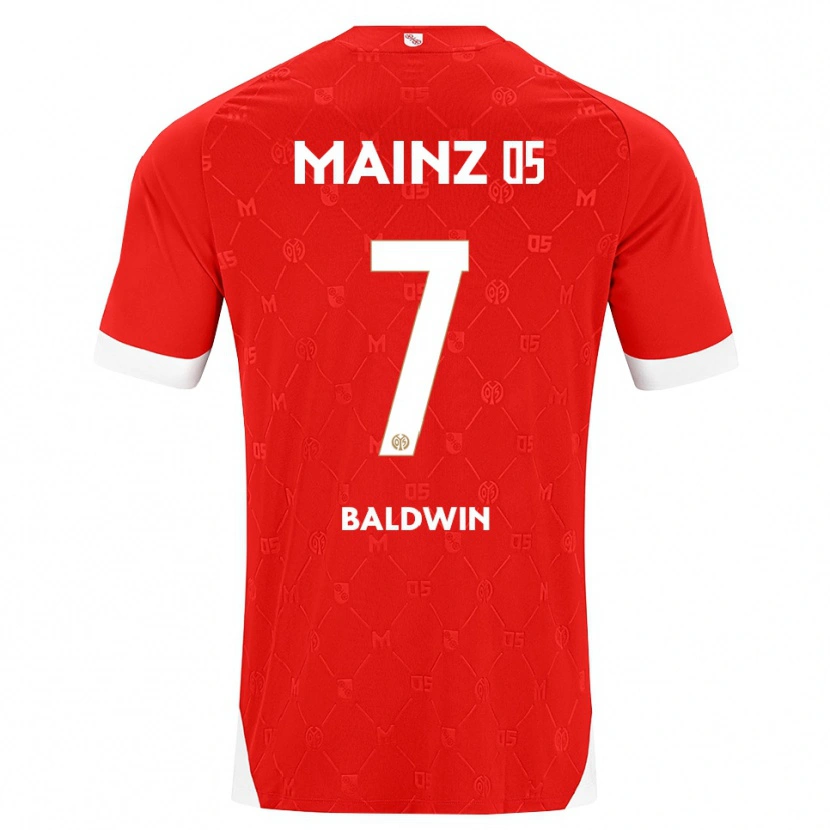 Danxen Homem Camisola Kevin Baldwin #7 Vermelho Branco Principal 2026/27 Camisa