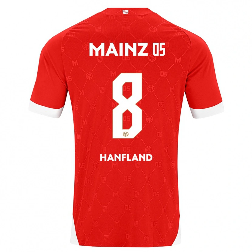 Danxen Homem Camisola Paul Hanfland #8 Vermelho Branco Principal 2026/27 Camisa
