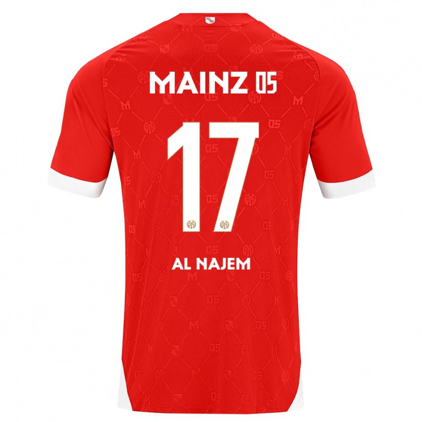 Danxen Homem Camisola Salma Al Najem #17 Vermelho Branco Principal 2026/27 Camisa