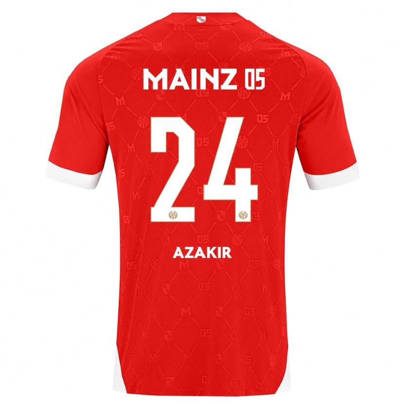 Danxen Homem Camisola Dennis Azakir #24 Vermelho Branco Principal 2026/27 Camisa