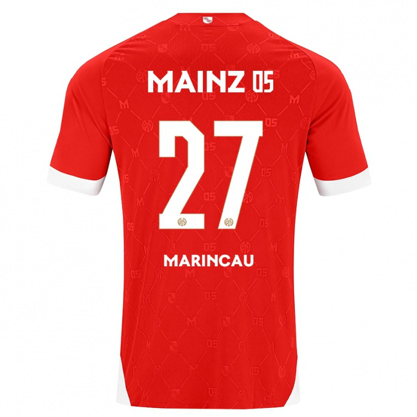 Danxen Homem Camisola Emanuel Marincău #27 Vermelho Branco Principal 2026/27 Camisa