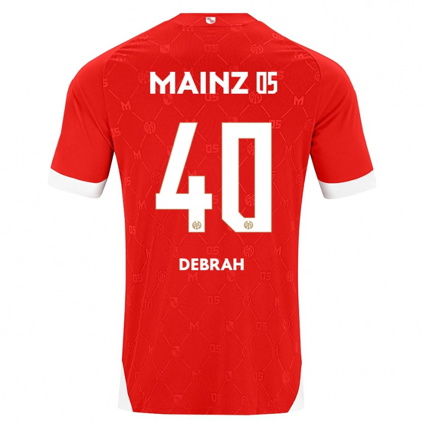 Danxen Homem Camisola Jeremiah Debrah #40 Vermelho Branco Principal 2026/27 Camisa