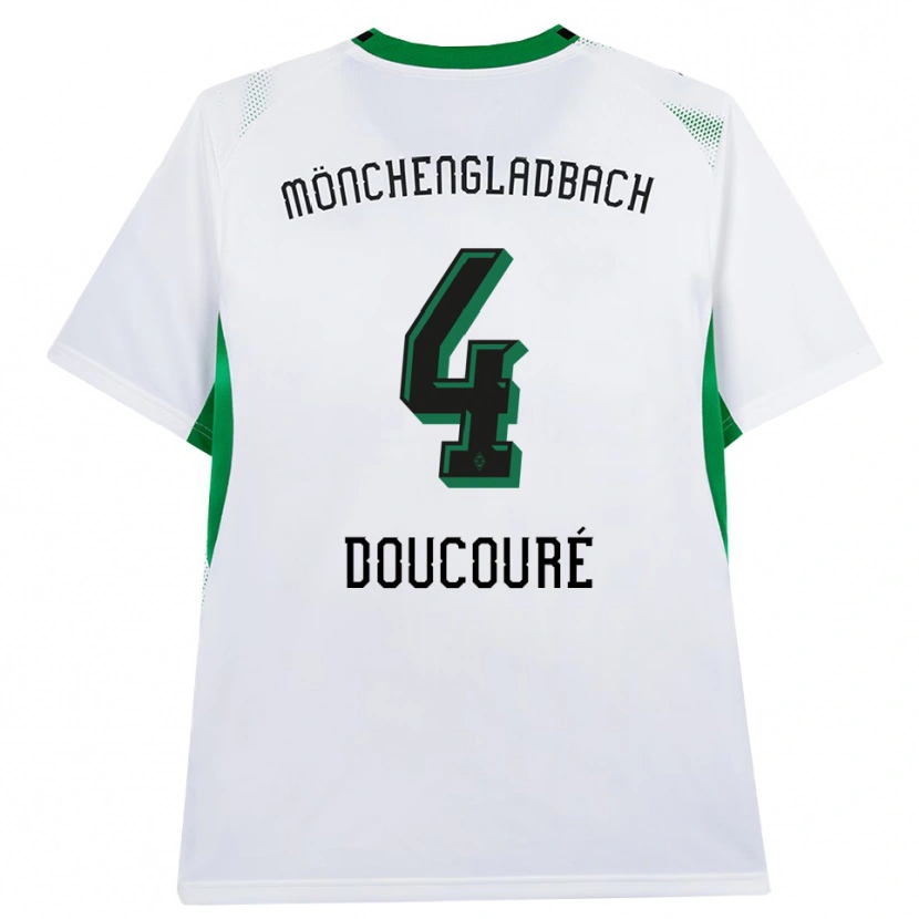 Danxen Homem Camisola Mamadou Doucoure #4 Branco Verde Preto Principal 2026/27 Camisa