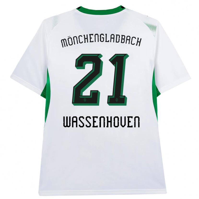 Danxen Homem Camisola Michelle Wassenhoven #21 Branco Verde Preto Principal 2026/27 Camisa