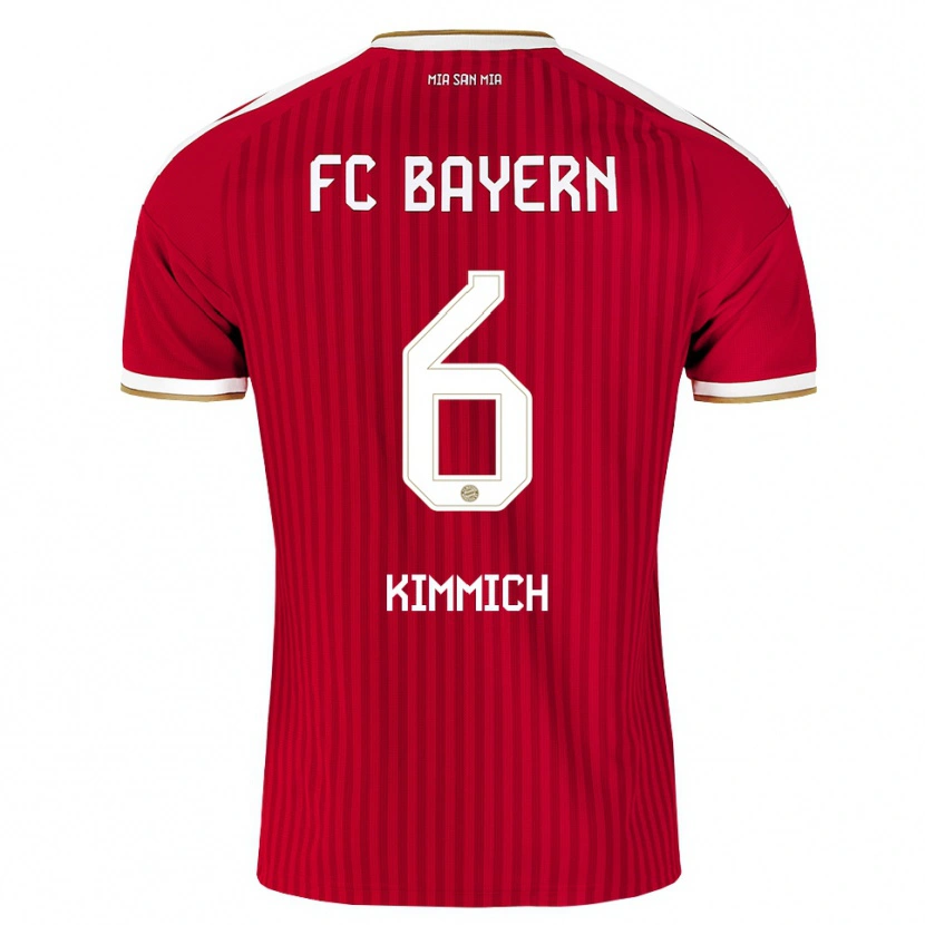 Danxen Homem Camisola Joshua Kimmich #6 Vermelho Branco Azul Principal 2026/27 Camisa