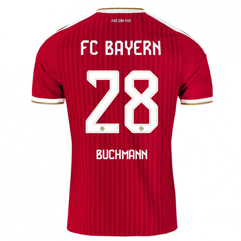 Danxen Homem Camisola Tarek Buchmann #28 Vermelho Branco Azul Principal 2026/27 Camisa