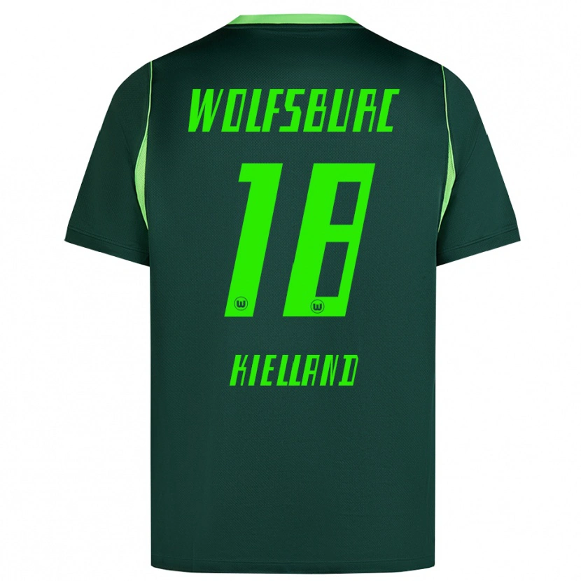 Danxen Homem Camisola Justine Kielland #18 Verde Escuro Branco Principal 2026/27 Camisa