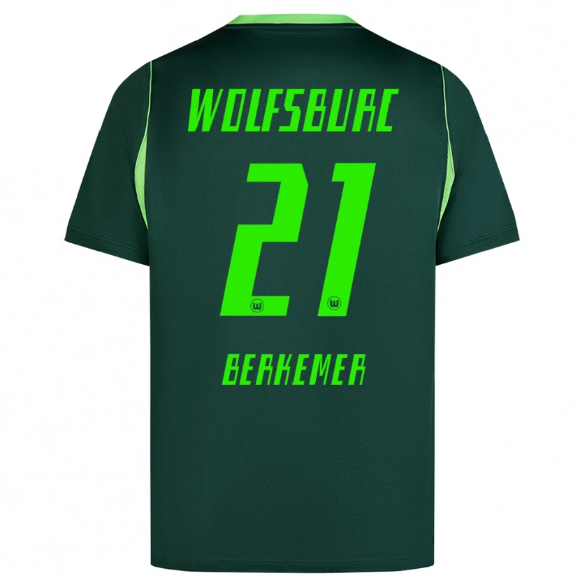 Danxen Homem Camisola Melvin Berkemer #21 Verde Escuro Branco Principal 2026/27 Camisa