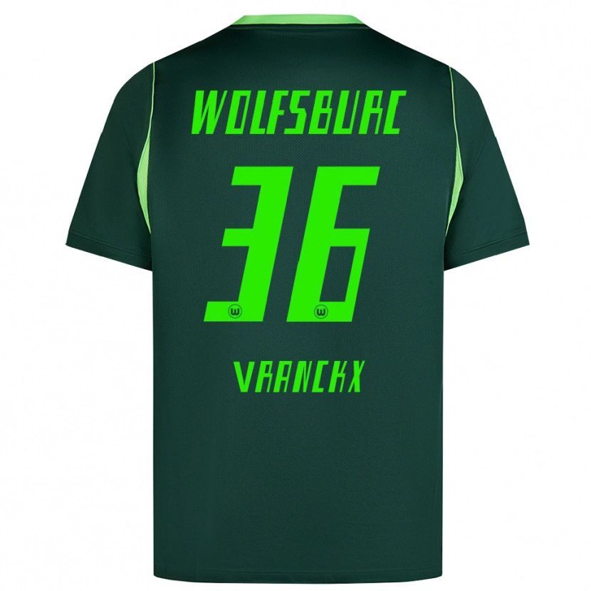 Danxen Homem Camisola Aster Vranckx #36 Verde Escuro Branco Principal 2026/27 Camisa