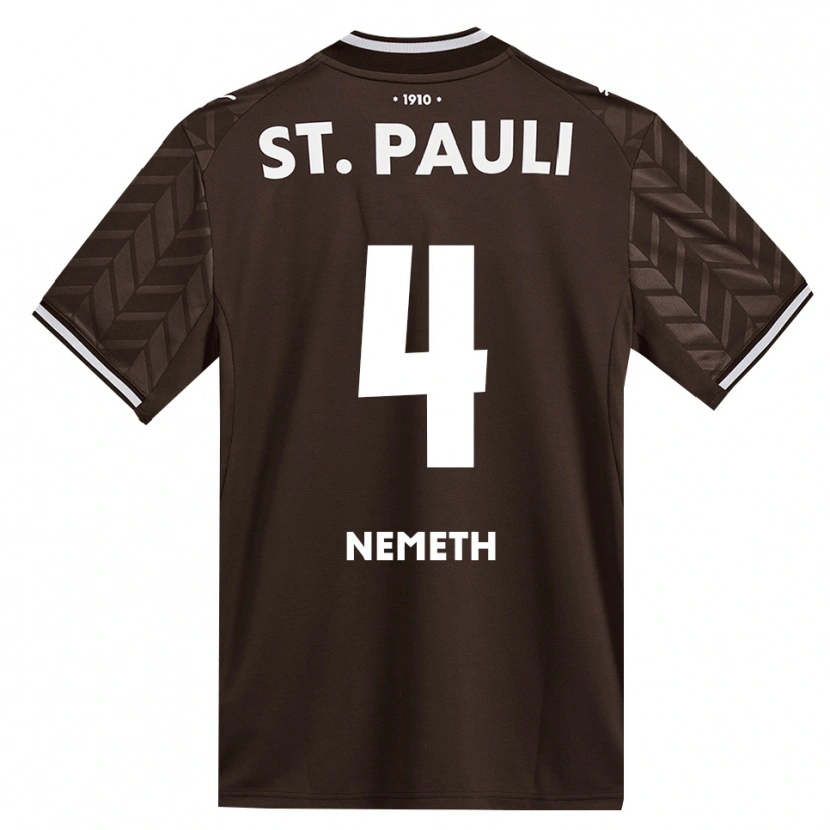 Danxen Homem Camisola David Nemeth #4 Branco Café Principal 2026/27 Camisa