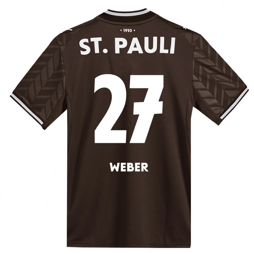 Danxen Homem Camisola Hugo Weber #27 Branco Café Principal 2026/27 Camisa
