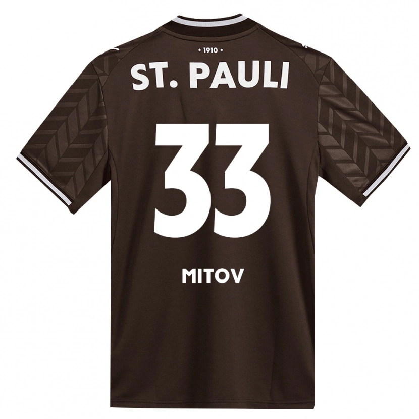 Danxen Homem Camisola Dimitar Mitov #33 Branco Café Principal 2026/27 Camisa