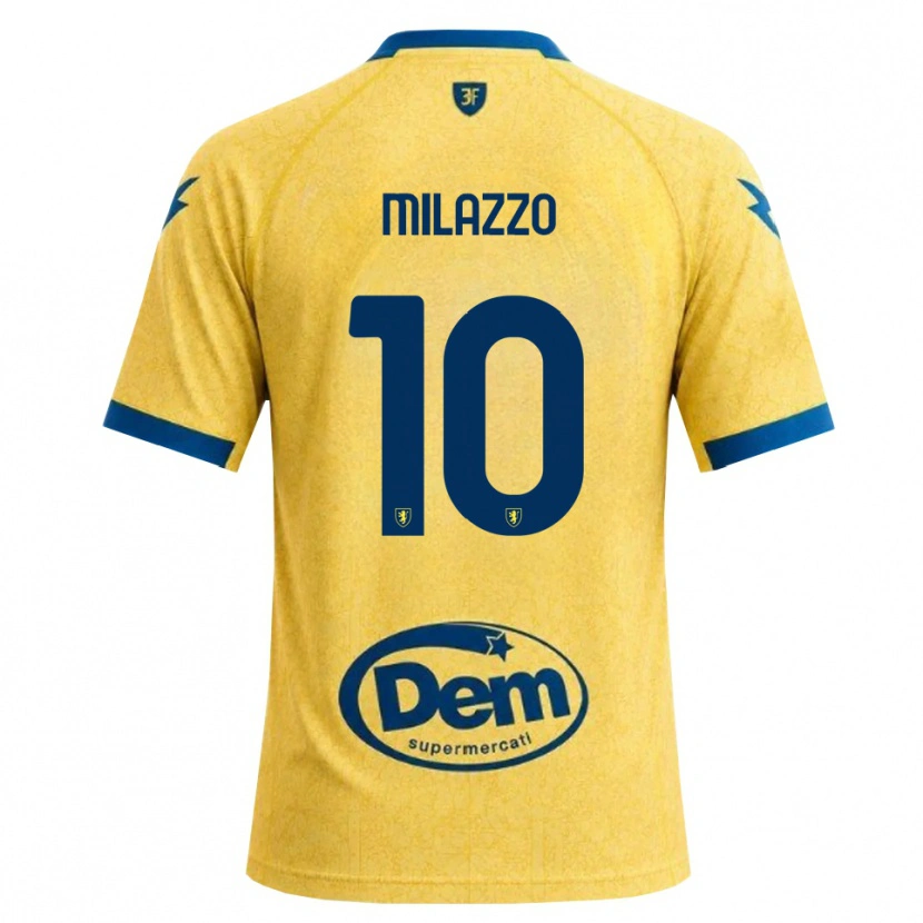 Danxen Homem Camisola Simone Milazzo #10 Caqui Preto Azul Principal 2026/27 Camisa