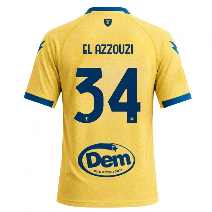 Danxen Homem Camisola Anouar El Azzouzi #34 Caqui Preto Azul Principal 2026/27 Camisa