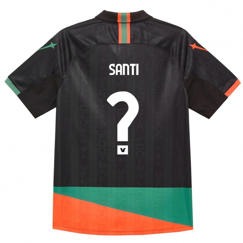 Danxen Homem Camisola Davide Santi #0 Preto Laranja Verde Principal 2026/27 Camisa