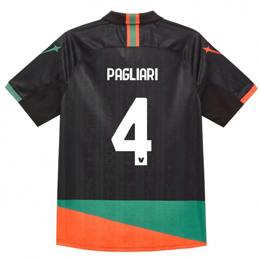 Danxen Homem Camisola Alessandro Pagliari #4 Preto Laranja Verde Principal 2026/27 Camisa