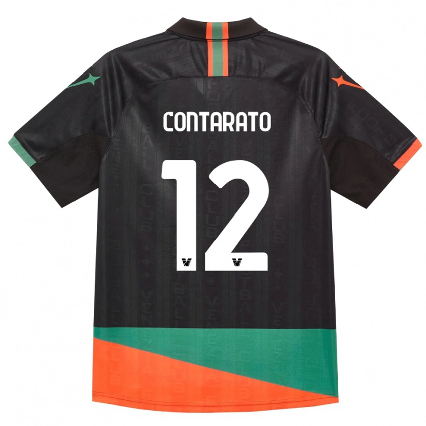 Danxen Homem Camisola Ettore Contarato #12 Preto Laranja Verde Principal 2026/27 Camisa