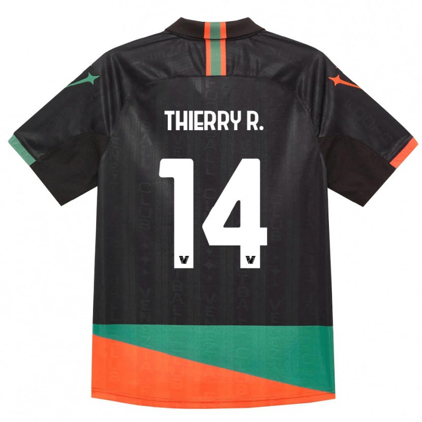 Danxen Homem Camisola Thierry Correia #14 Preto Laranja Verde Principal 2026/27 Camisa