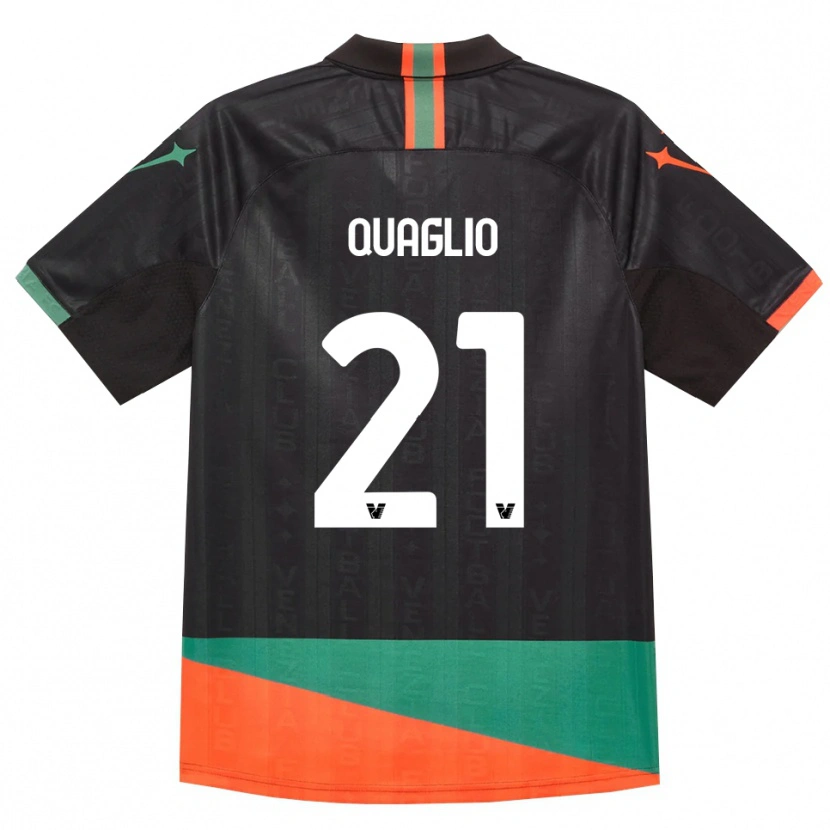 Danxen Homem Camisola Anna Quaglio #21 Preto Laranja Verde Principal 2026/27 Camisa