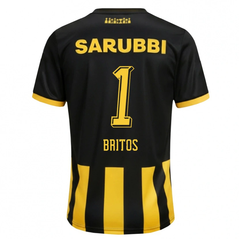 Danxen Homem Camisola Sebastián Britos #1 Preto Amarelo Principal 2026/27 Camisa