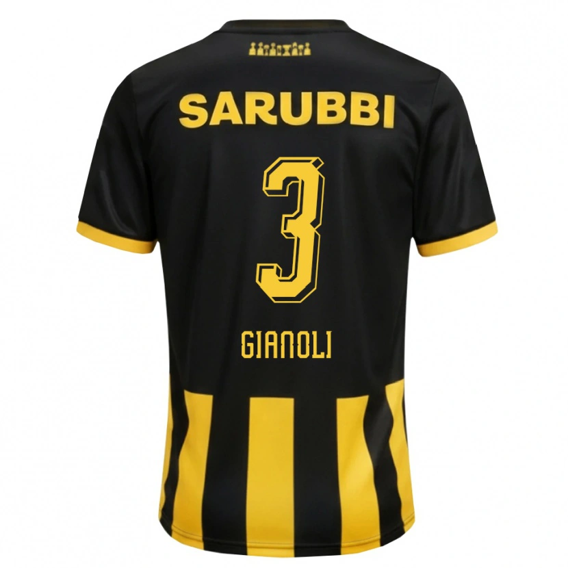 Danxen Homem Camisola Martín Gianoli #3 Preto Amarelo Principal 2026/27 Camisa