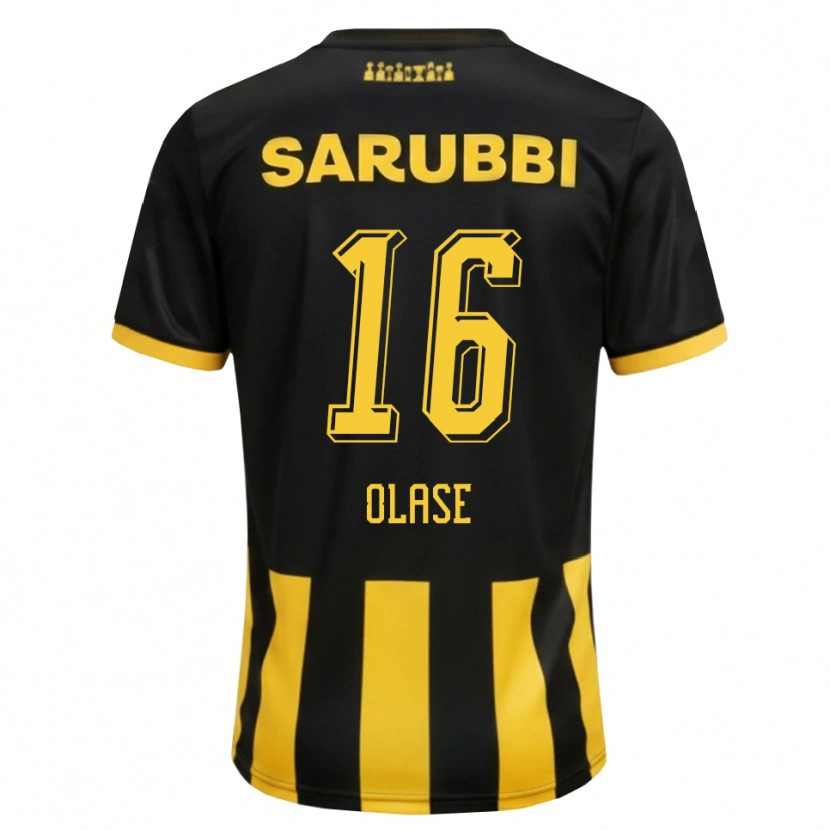 Danxen Homem Camisola Tomás Olase #16 Preto Amarelo Principal 2026/27 Camisa