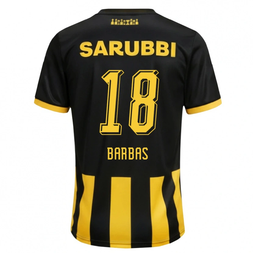 Danxen Homem Camisola Germán Barbas #18 Preto Amarelo Principal 2026/27 Camisa