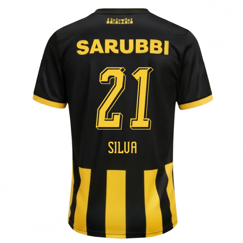 Danxen Homem Camisola Gastón Silva #21 Preto Amarelo Principal 2026/27 Camisa