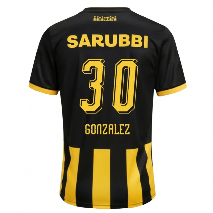 Danxen Homem Camisola Ángel González #30 Preto Amarelo Principal 2026/27 Camisa