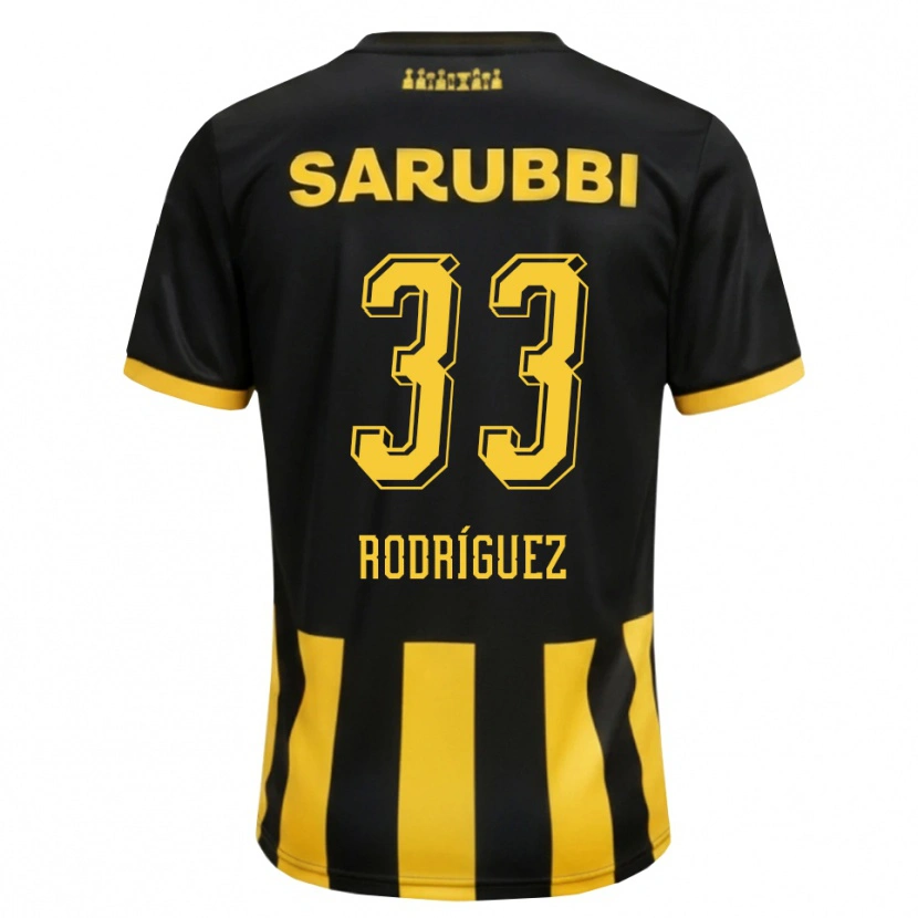 Danxen Homem Camisola Jonathan Rodríguez #33 Preto Amarelo Principal 2026/27 Camisa
