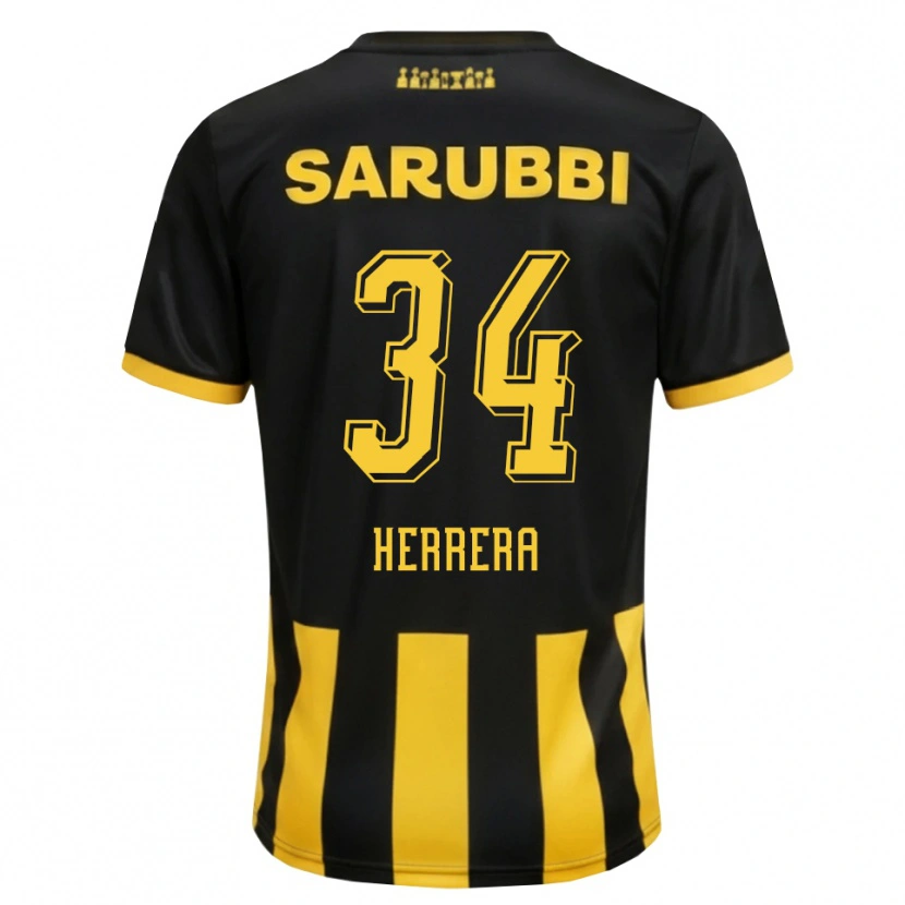 Danxen Homem Camisola Nahuel Herrera #34 Preto Amarelo Principal 2026/27 Camisa