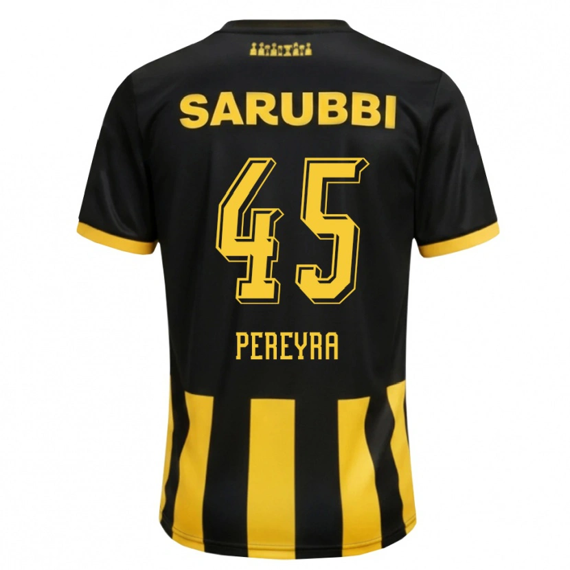 Danxen Homem Camisola Estevan Pereyra #45 Preto Amarelo Principal 2026/27 Camisa