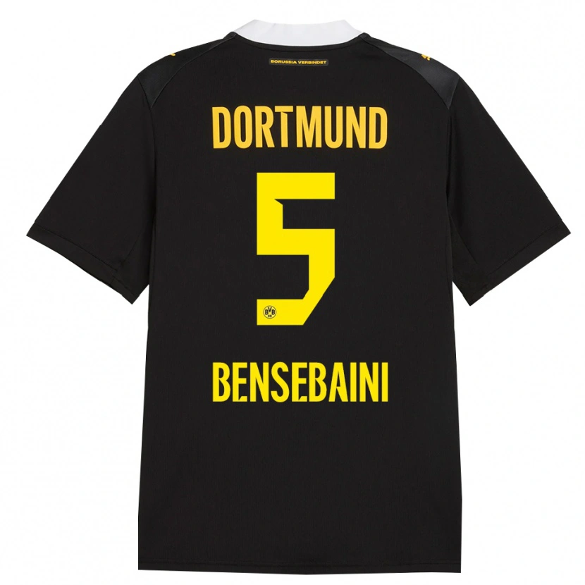 Danxen Homem Camisola Ramy Bensebaini #5 Preto Vermelho Amarelo Alternativa 2026/27 Camisa