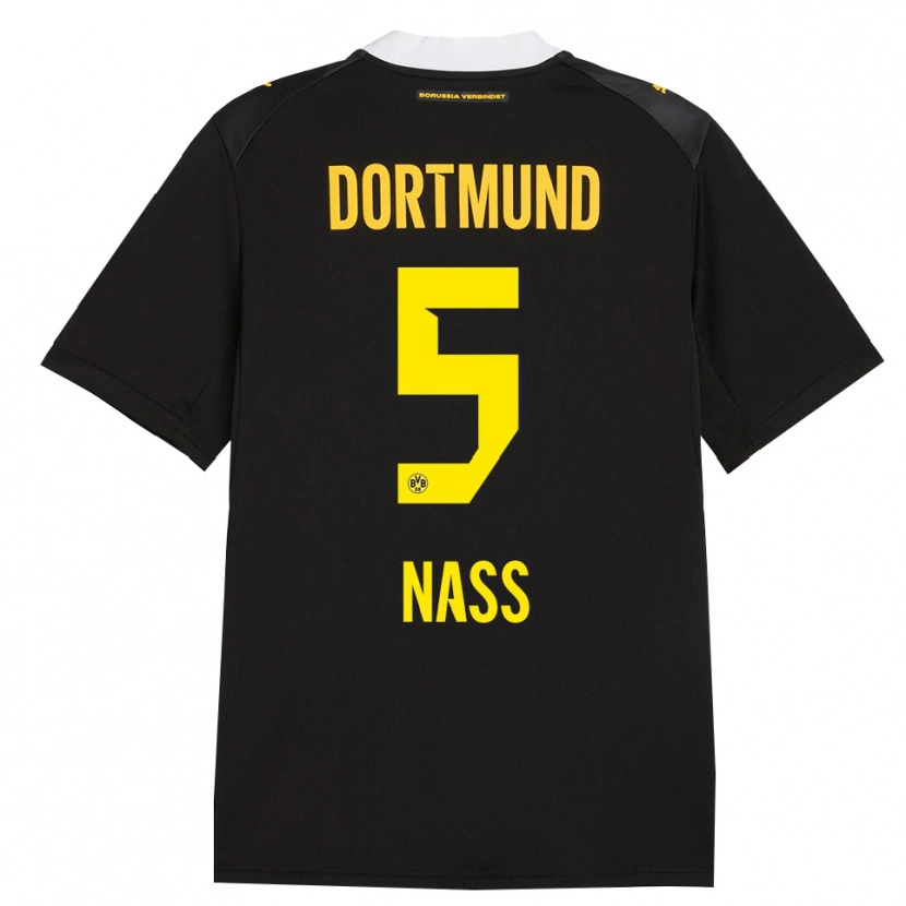 Danxen Homem Camisola Maximilian Nass #5 Preto Vermelho Amarelo Alternativa 2026/27 Camisa