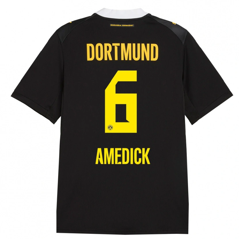 Danxen Homem Camisola Maik Amedick #6 Preto Vermelho Amarelo Alternativa 2026/27 Camisa