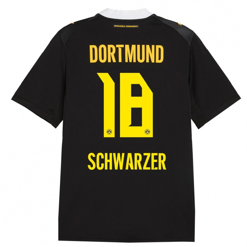 Danxen Homem Camisola Jonas Schwarzer #18 Preto Vermelho Amarelo Alternativa 2026/27 Camisa