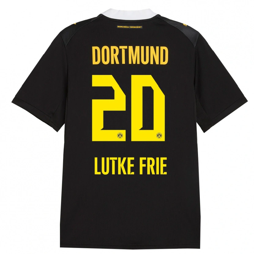 Danxen Homem Camisola Dennis Lutke-Frie #20 Preto Vermelho Amarelo Alternativa 2026/27 Camisa