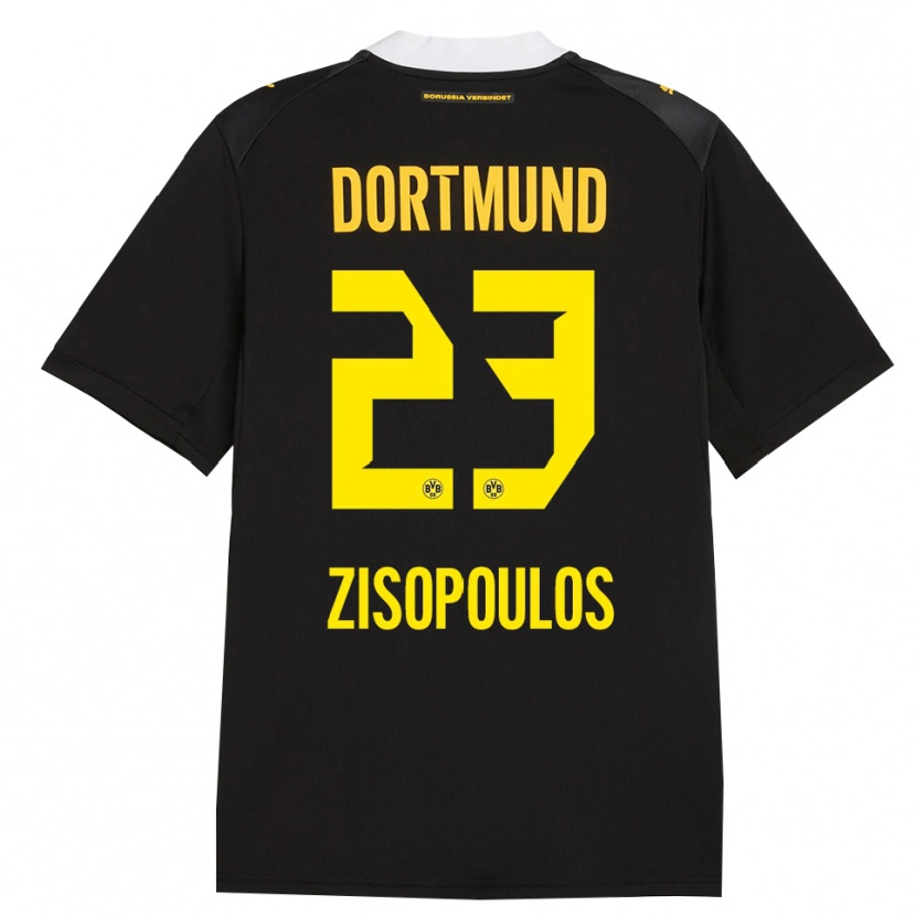 Danxen Homem Camisola Georgios Zisopoulos #23 Preto Vermelho Amarelo Alternativa 2026/27 Camisa