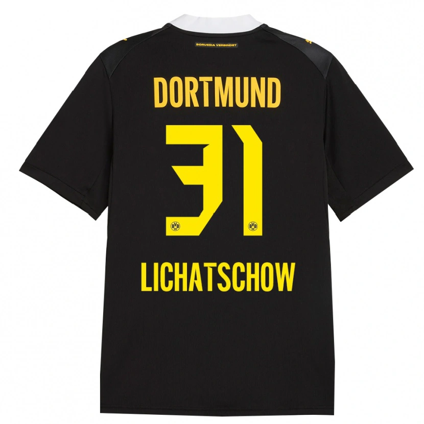 Danxen Homem Camisola Deniese Lichatschow #31 Preto Vermelho Amarelo Alternativa 2026/27 Camisa
