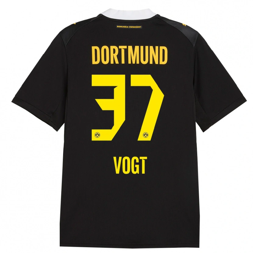 Danxen Homem Camisola Levin Vogt #37 Preto Vermelho Amarelo Alternativa 2026/27 Camisa
