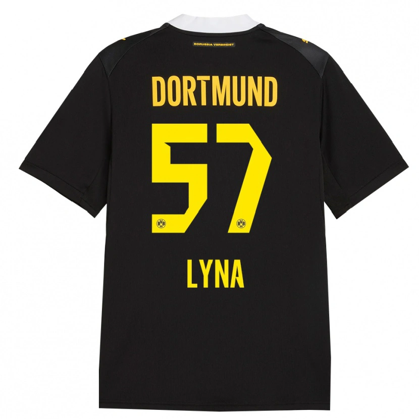 Danxen Homem Camisola Schwarz Lyna #57 Preto Vermelho Amarelo Alternativa 2026/27 Camisa