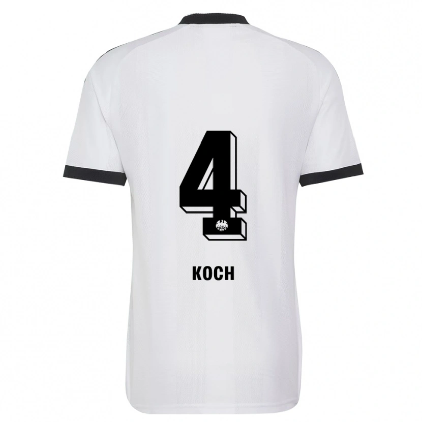 Danxen Homem Camisola Robin Koch #4 Branco Preto Alternativa 2026/27 Camisa