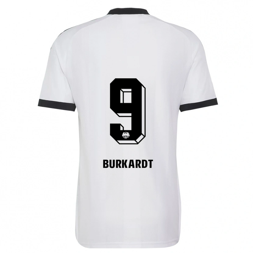 Danxen Homem Camisola Jonathan Burkardt #9 Branco Preto Alternativa 2026/27 Camisa