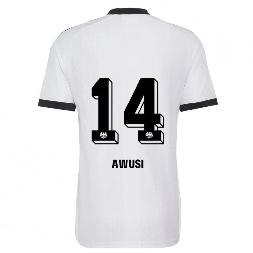 Danxen Homem Camisola Junior Awusi #14 Branco Preto Alternativa 2026/27 Camisa