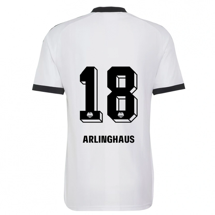 Danxen Homem Camisola Maximilian Arlinghaus #18 Branco Preto Alternativa 2026/27 Camisa