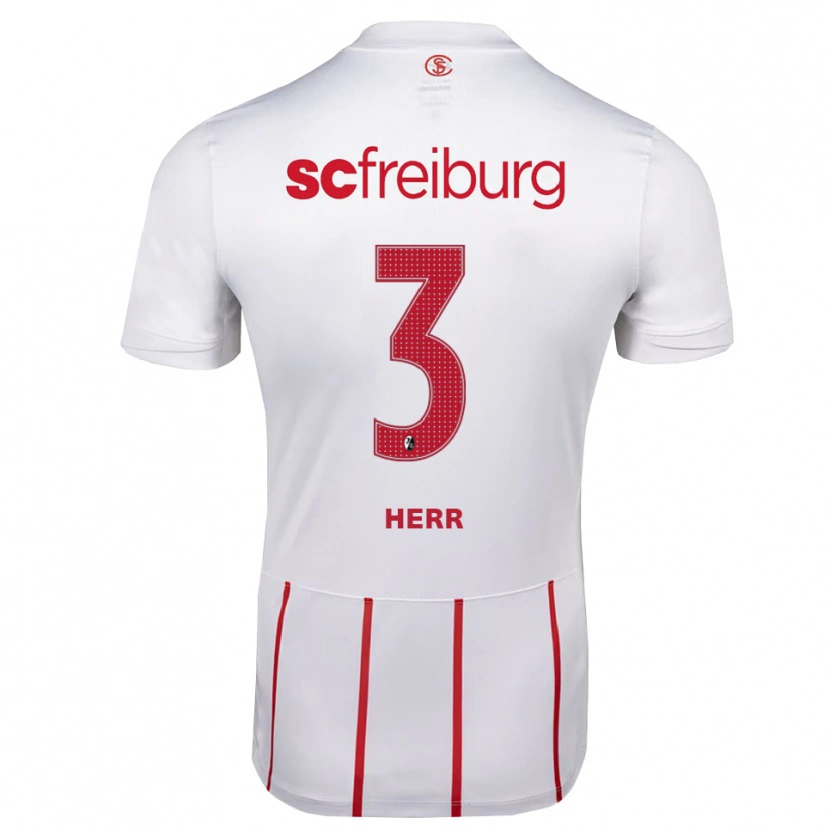 Danxen Homem Camisola Ben Herr #3 Branco Vermelho Amarelo Alternativa 2026/27 Camisa