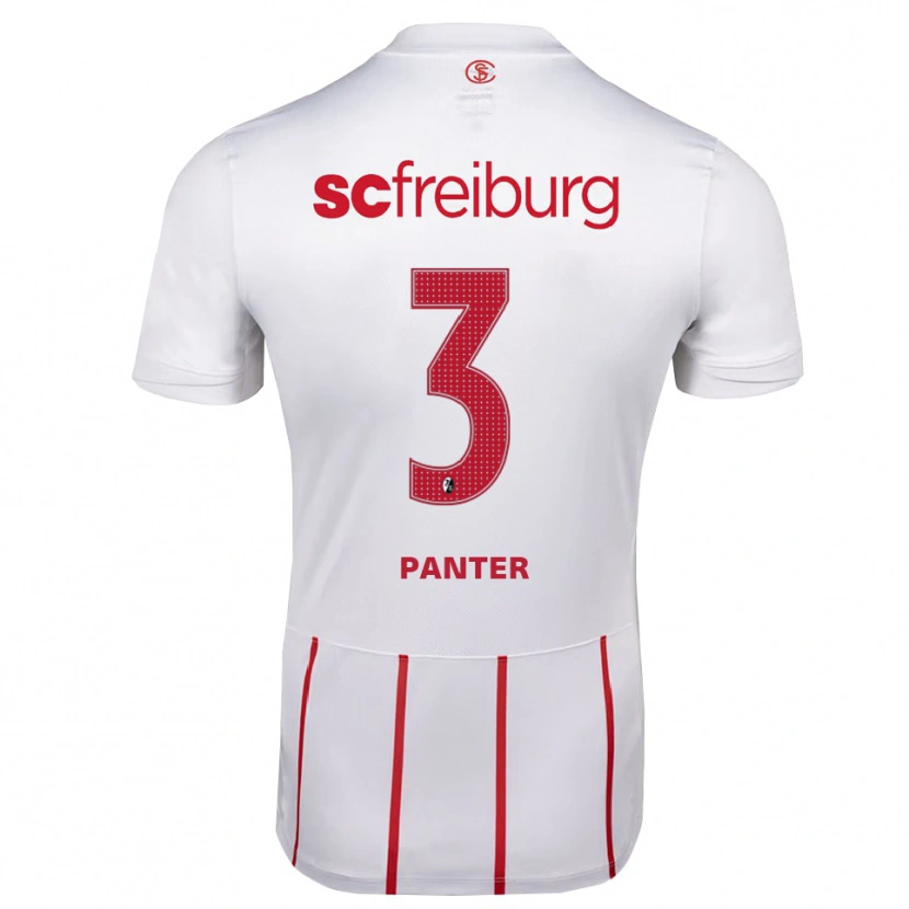 Danxen Homem Camisola Max Panter #3 Branco Vermelho Amarelo Alternativa 2026/27 Camisa