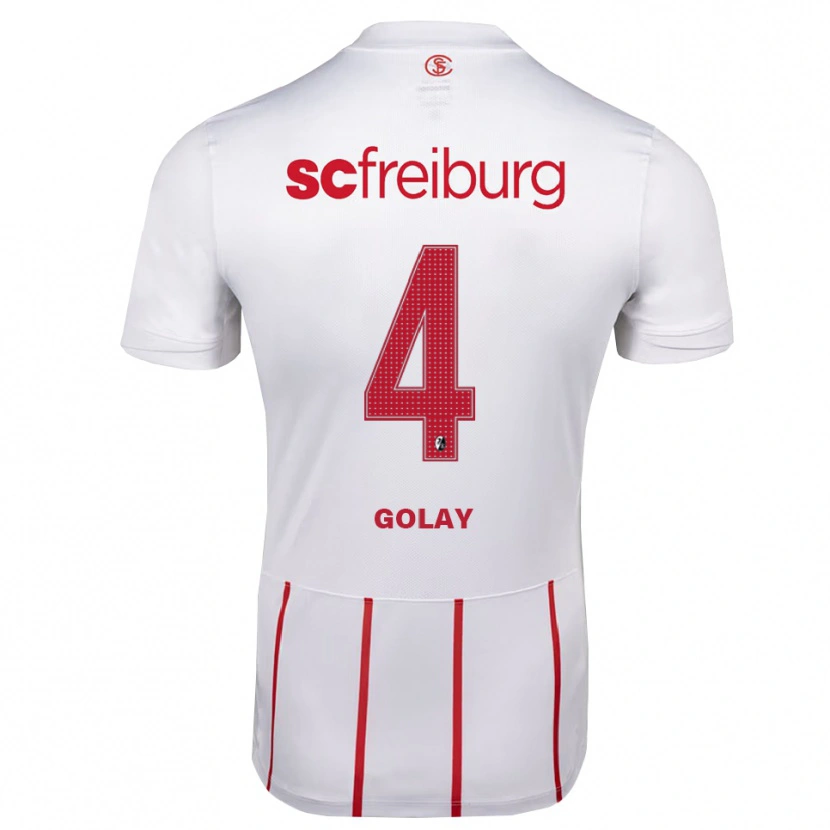 Danxen Homem Camisola Jonas Golay #4 Branco Vermelho Amarelo Alternativa 2026/27 Camisa